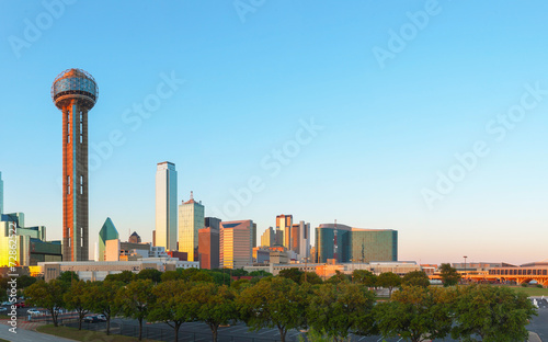 Wallpaper Mural Overview of downtown Dallas Torontodigital.ca