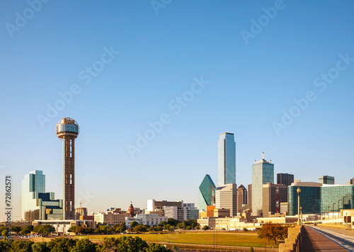 Obraz na płótnie Overview of downtown Dallas w salonie