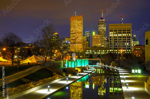 Obraz na płótnie Downtown of Indianapolis w salonie