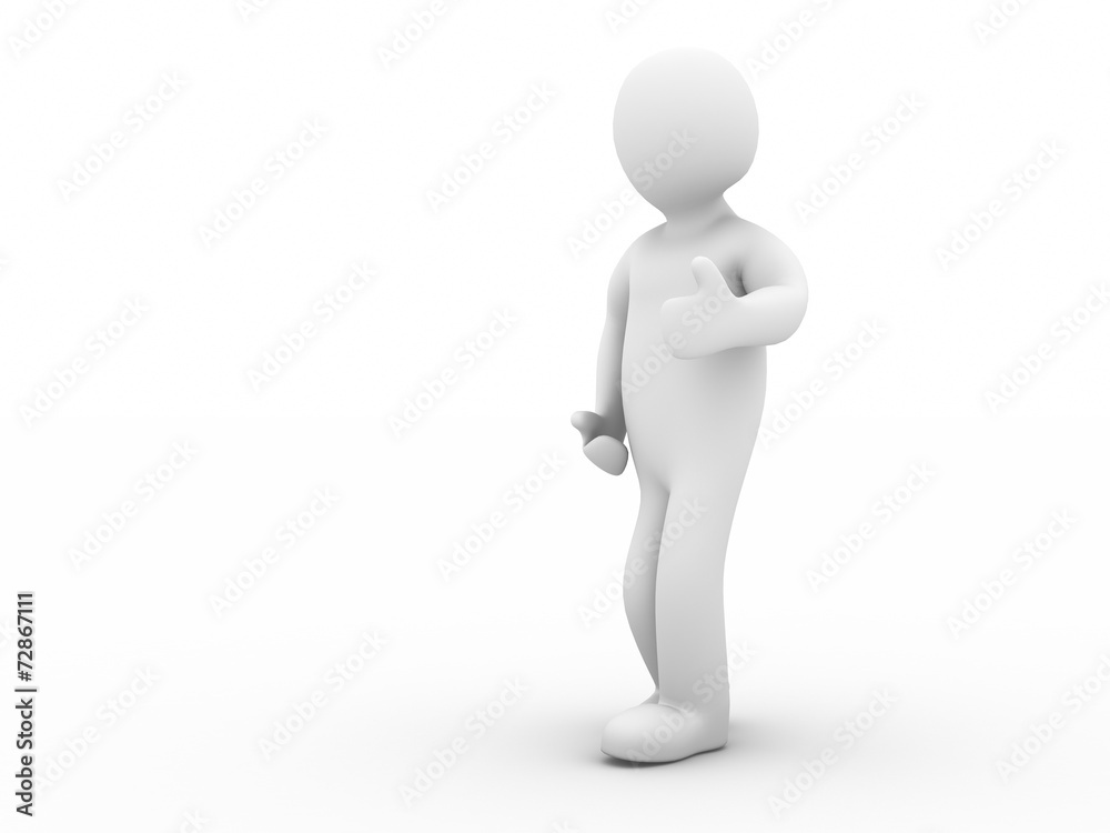 man showing thumbs up on white background. man showing thumbs up on white background.