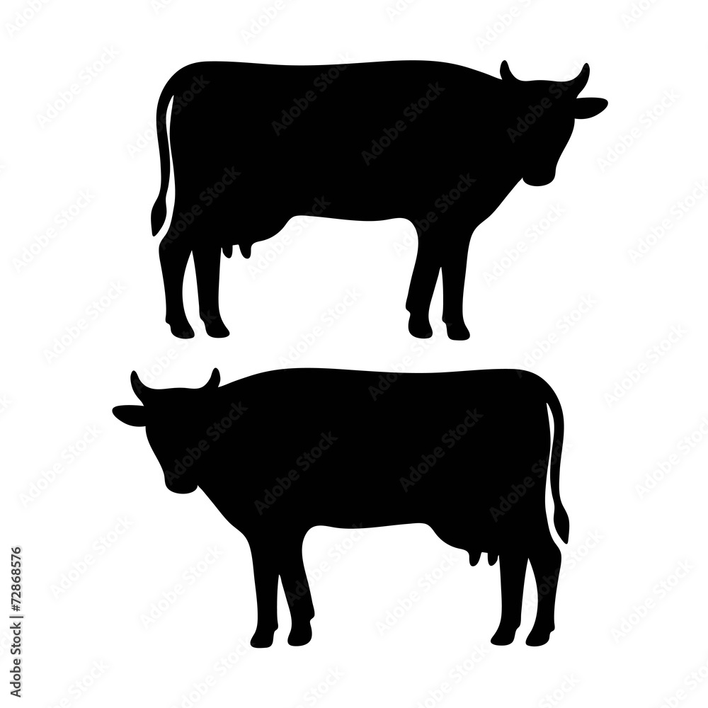 cow silhouette cow silhouette
