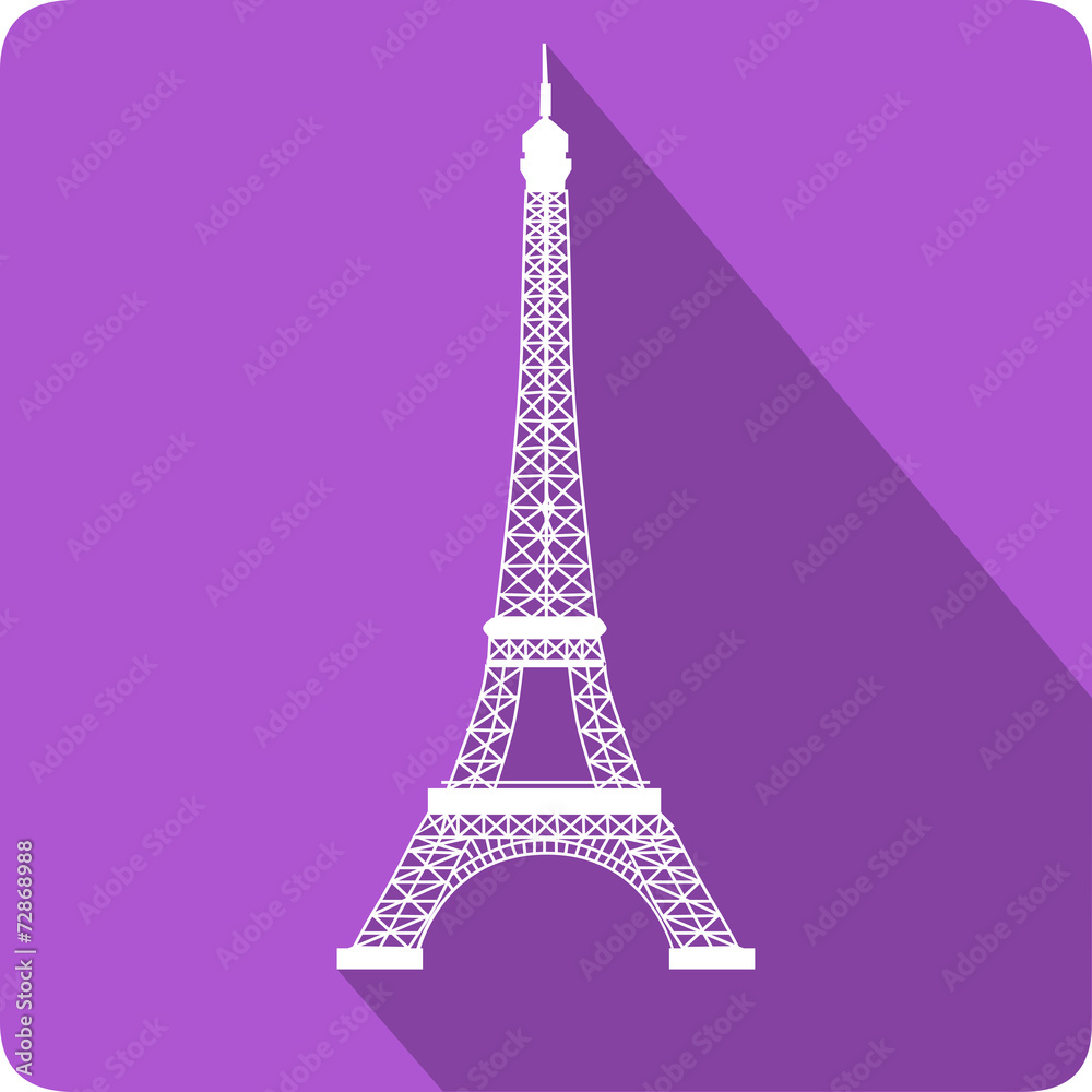 Naklejka premium Eiffel Tower, vector illustration