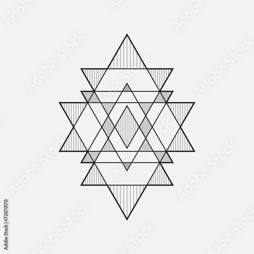 Geometric shapes, line design, triangle