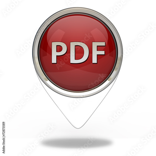 Pdf pointer icon on white background photo