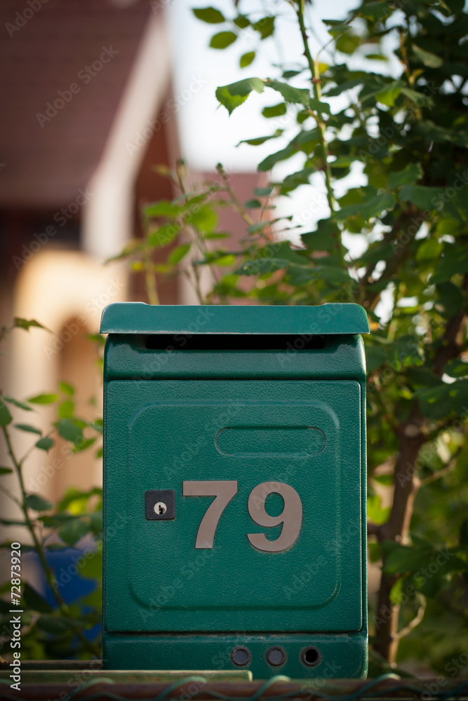 Cloes up of a mailbox on the street Cloes up of a mailbox on the street