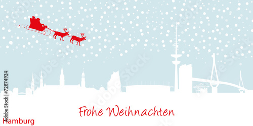 Weihnachtskarte Hamburg