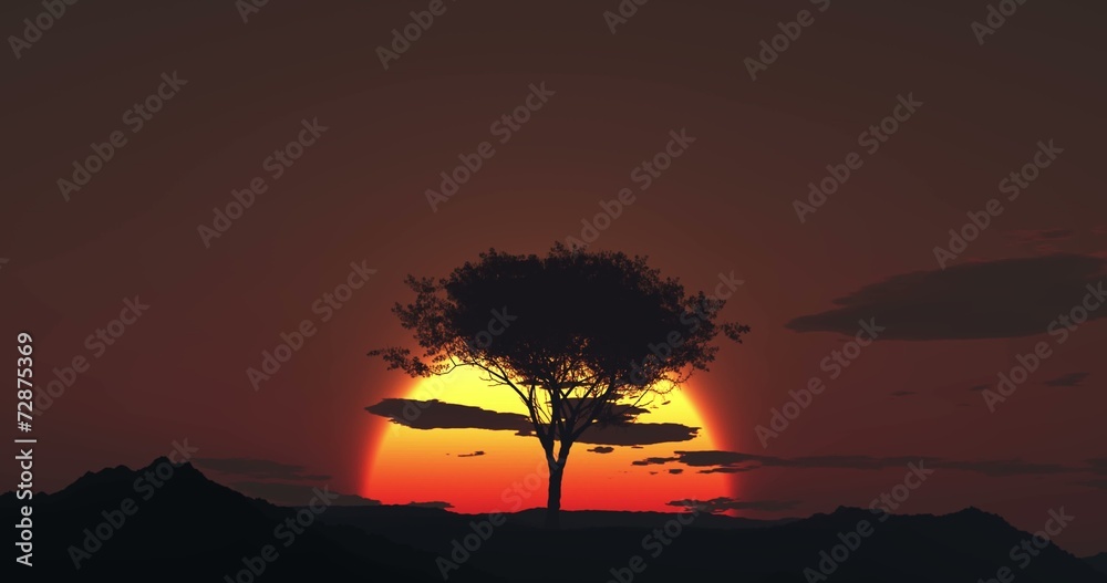 4K - Desert sunrise