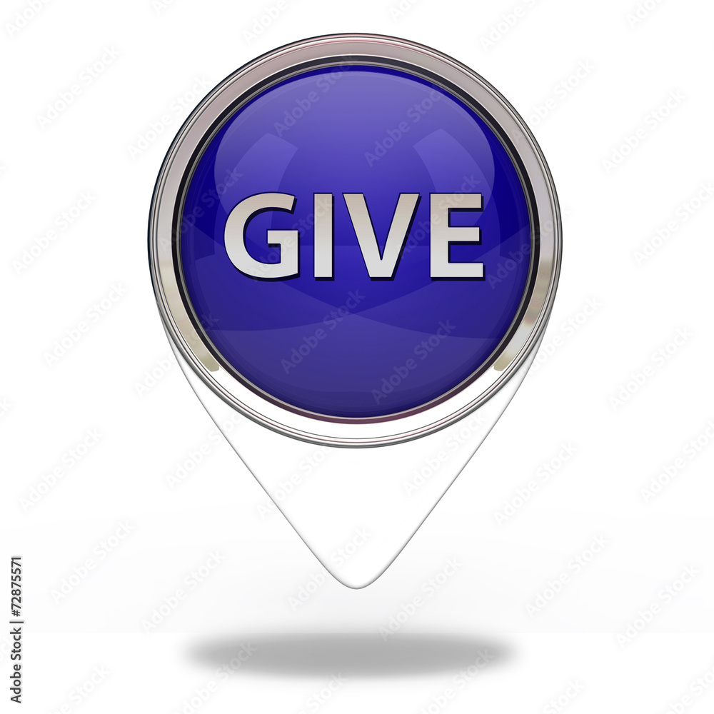 Give pointer icon on white background Give pointer icon on white background