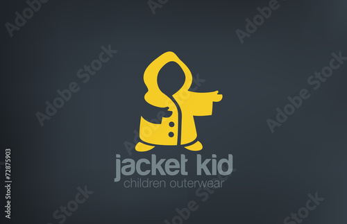 Kid Jacket Silhouette Logo design vector template