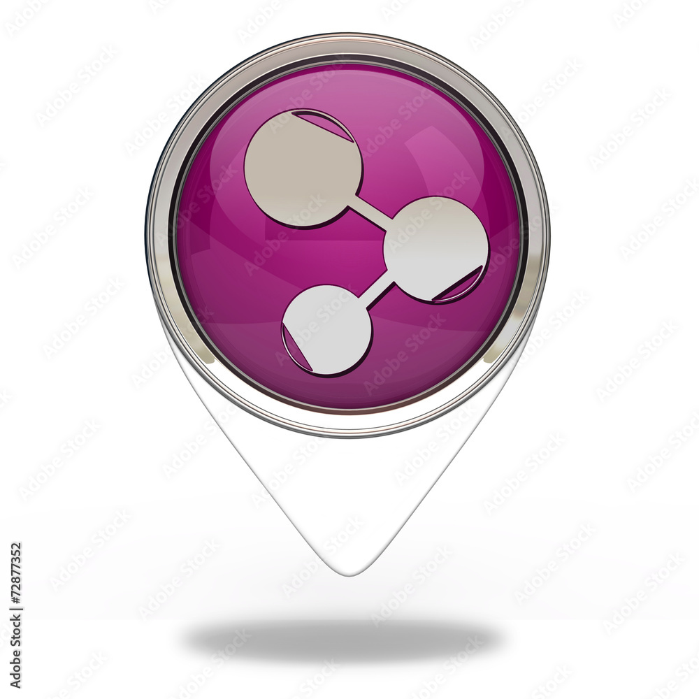 Database pointer icon on white background Database pointer icon on white background