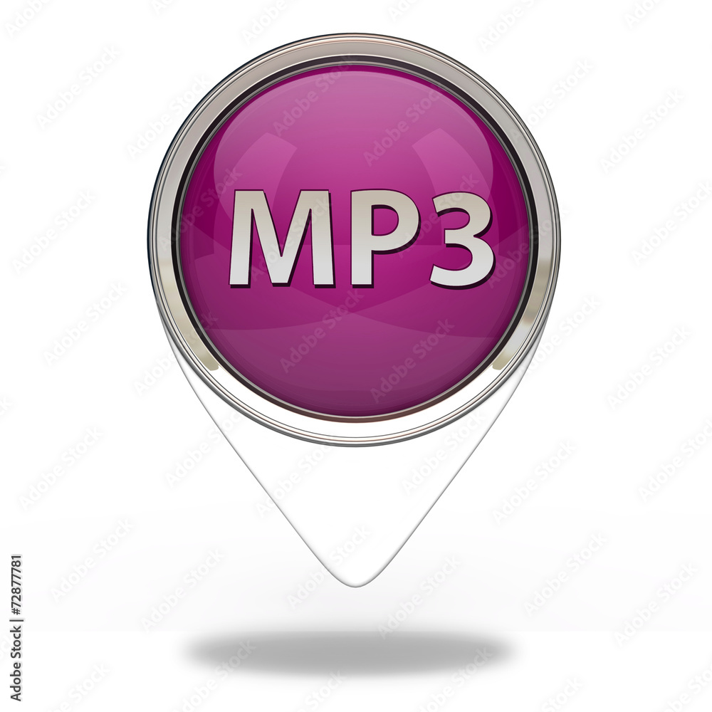 MP3 pointer icon on white background MP3 pointer icon on white background