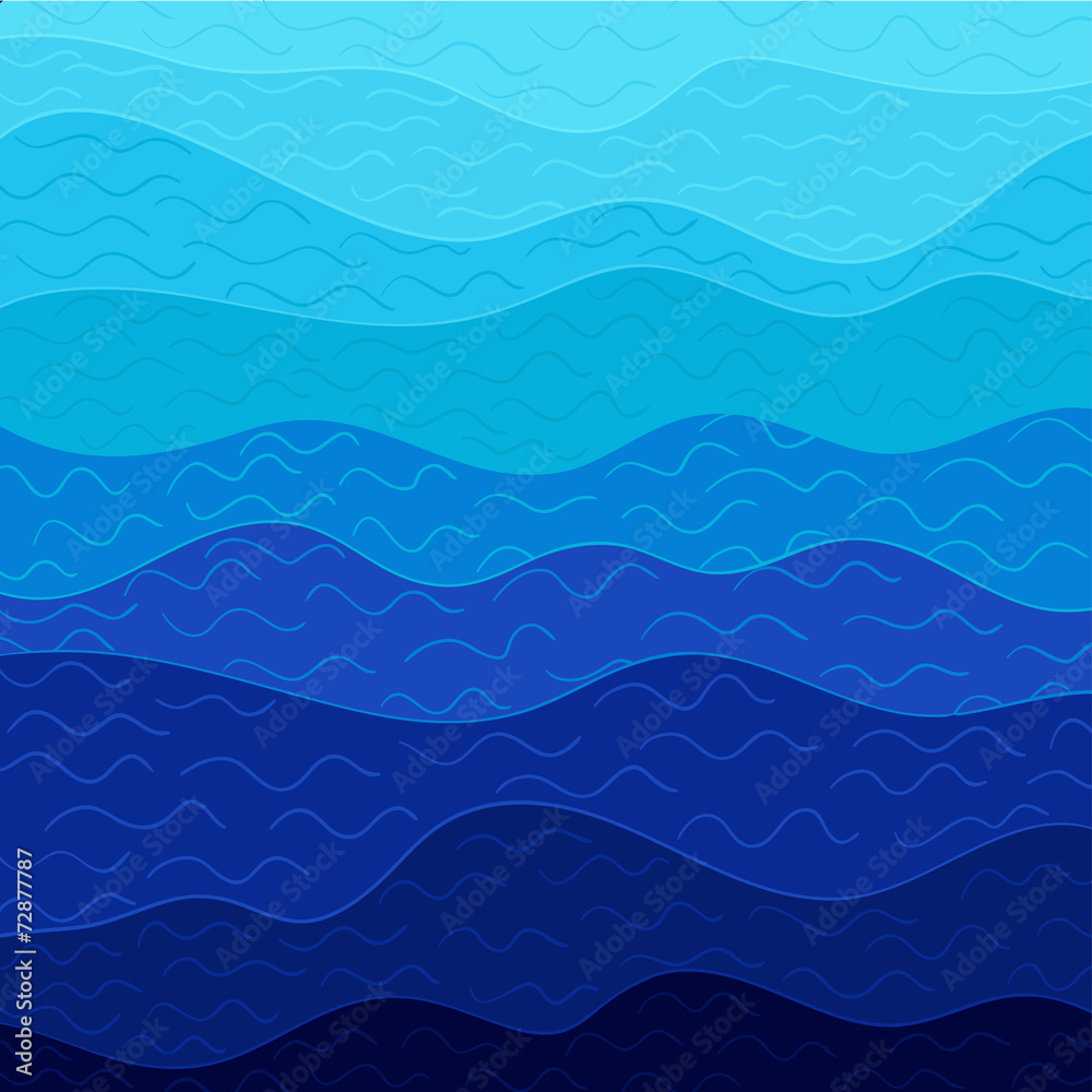 Obraz Stylized wave background in vector