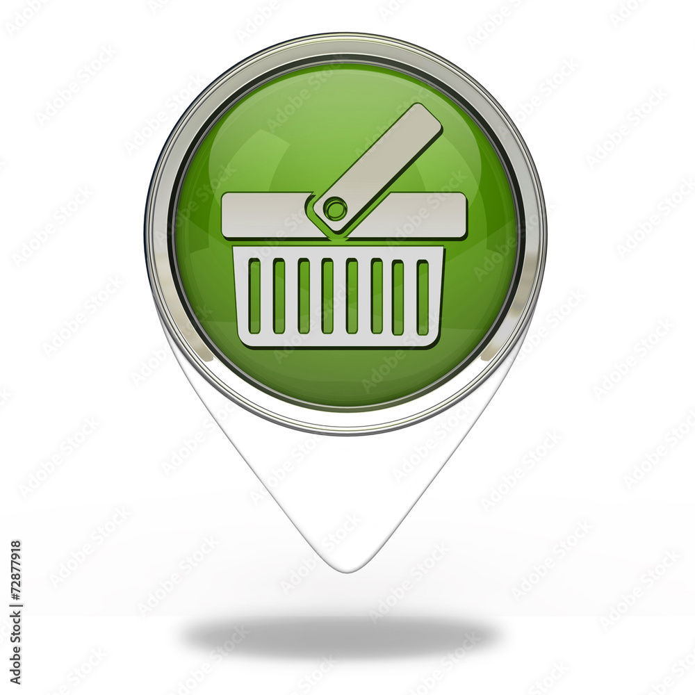 shopping cart pointer icon on white background shopping cart pointer icon on white background