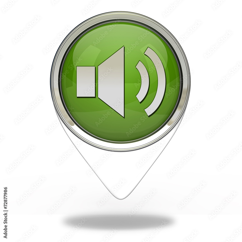volume pointer icon on white background volume pointer icon on white background