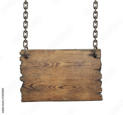 wood road sign isolated on ...