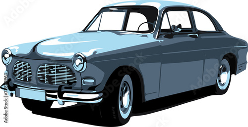 retro car in vector format 3