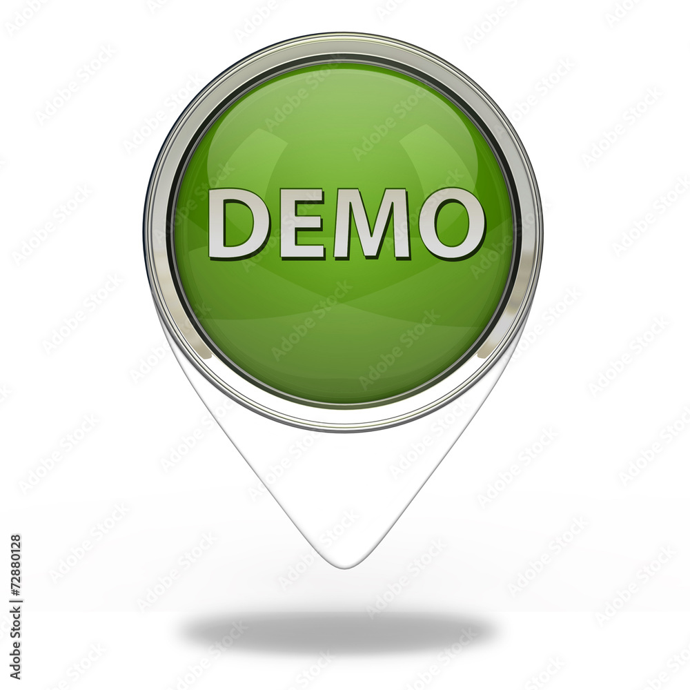 Demo pointer icon on white background Demo pointer icon on white background