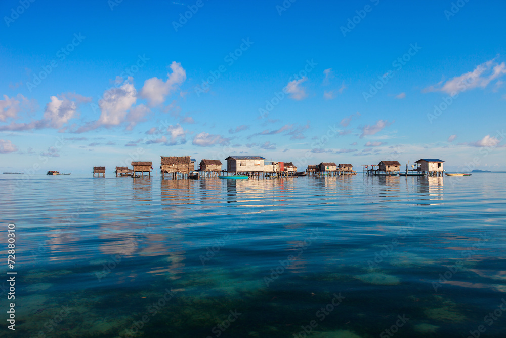 Naklejka premium Sea gypsy village