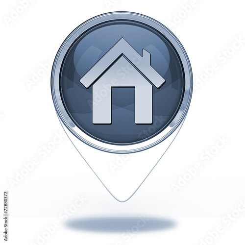 home pointer icon on white background