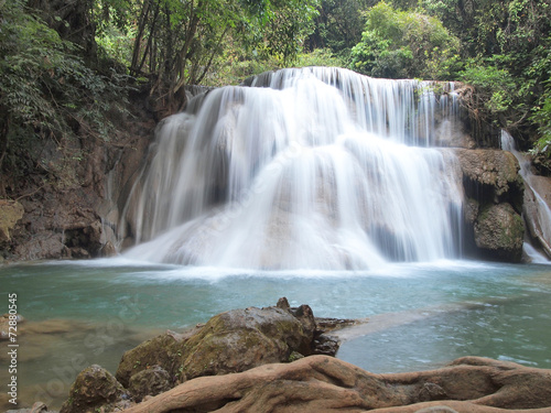 Beautiful Waterfall in Srinakarin Dam National Park , Thailand