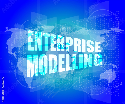 enterprise modelling, interface hi technology, touch screen © fotoscool