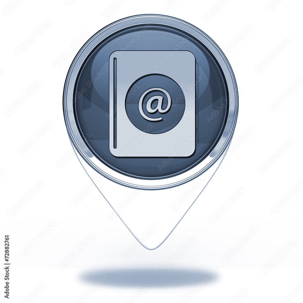 Email pointer icon on white background