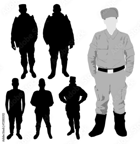 Soldiers silhouette