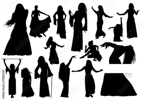 Oriental Dancers Silhouettes