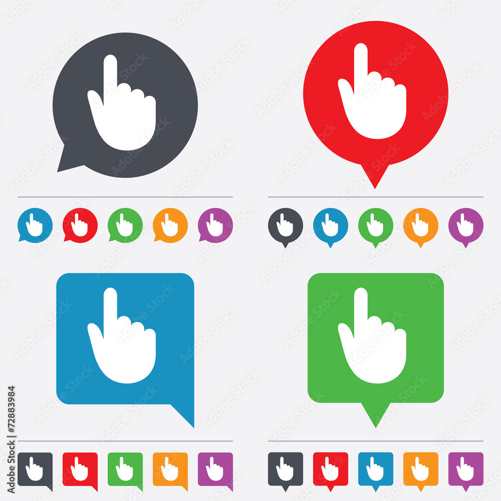 Hand cursor sign icon. Hand pointer symbol. Hand cursor sign icon. Hand pointer symbol.