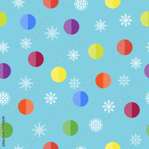 Pattern with snowflakes and...
