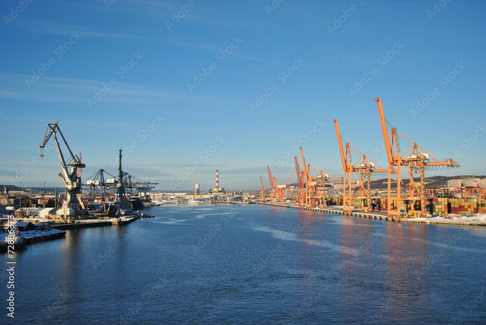 Gdynia shipyard - obrazy, fototapety, plakaty 