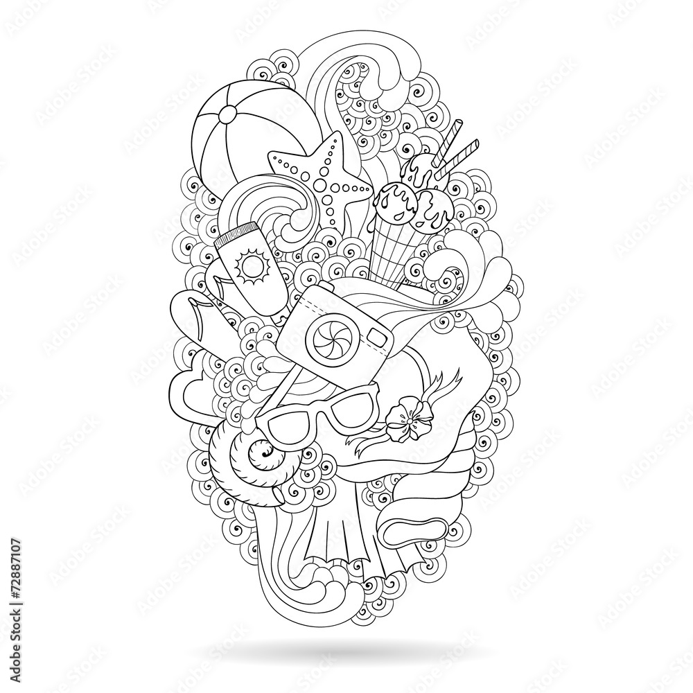 Summer vector background design element. Summer vector background design element.