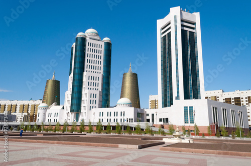 Modern buildings on Nurzhol Boulevard in Astana. Kazakhstan © Elena Odareeva