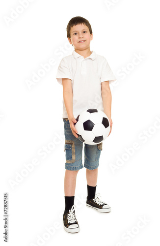 soccer boy studio isolated © soleg