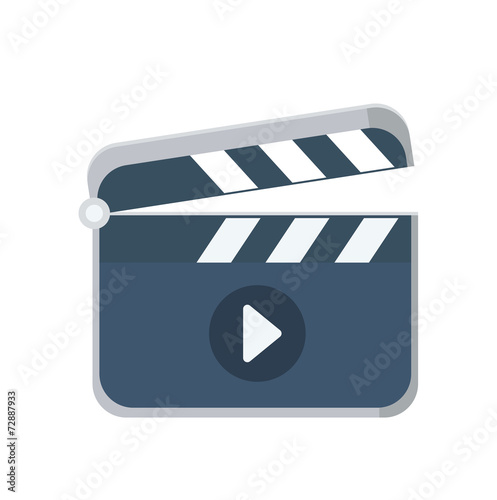 Clapboard flat icon, vector logo