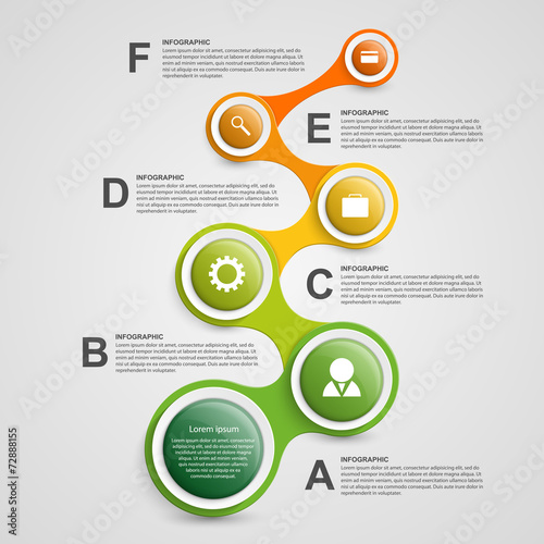 Abstract infographic in the form of metabolic. Design elements.