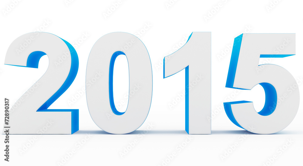 year 2015 white-blue year 2015 white-blue