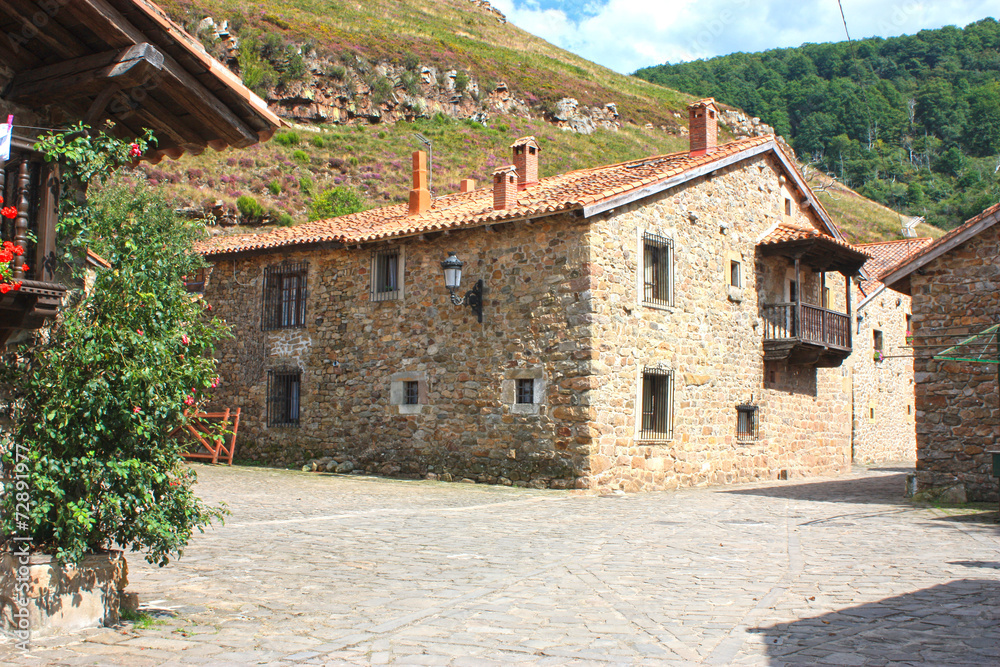 Typical old village Cantabria, Spain