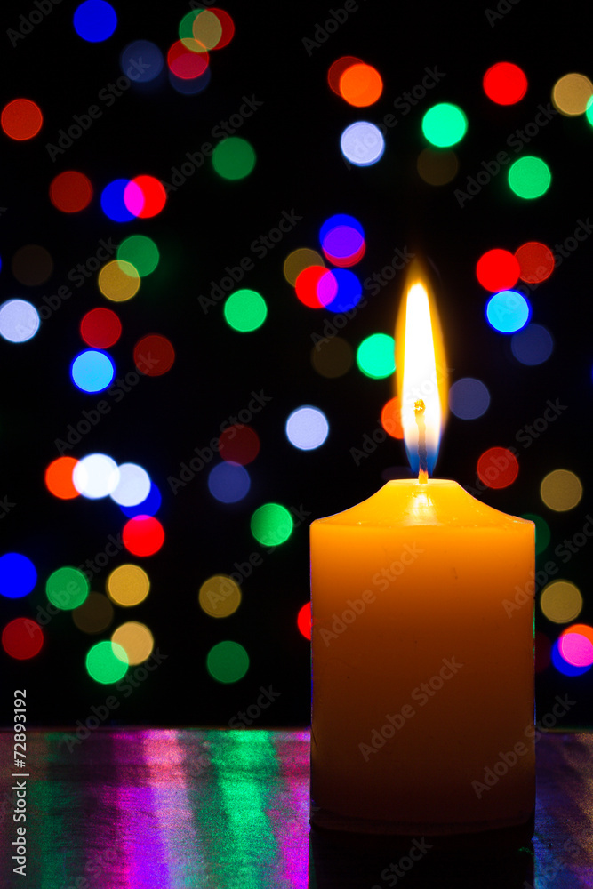 The soft light of a candle and the love of family The soft light of a candle and the love of family