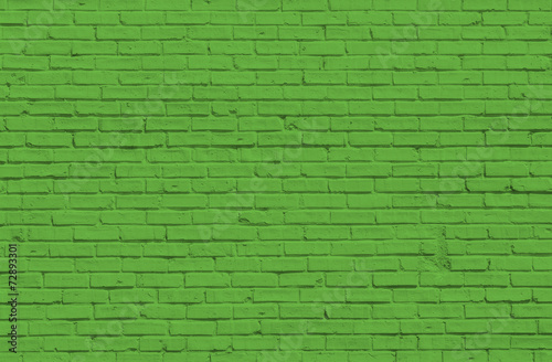 Green Brick wall for background or texture