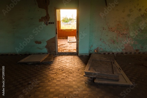 Abandoned building, interior photo