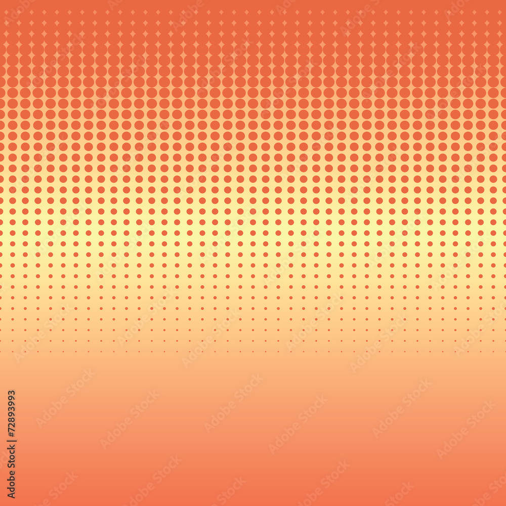 Seamless background with halftone stripes in warm colors