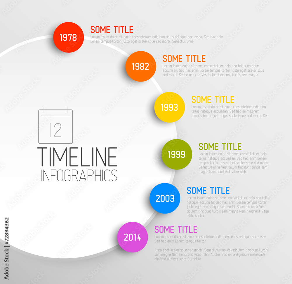 Naklejka premium Infographic timeline report template