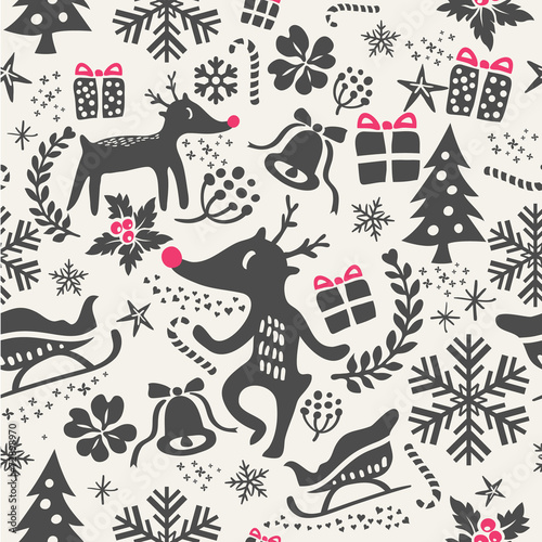 christmas background seamless pattern