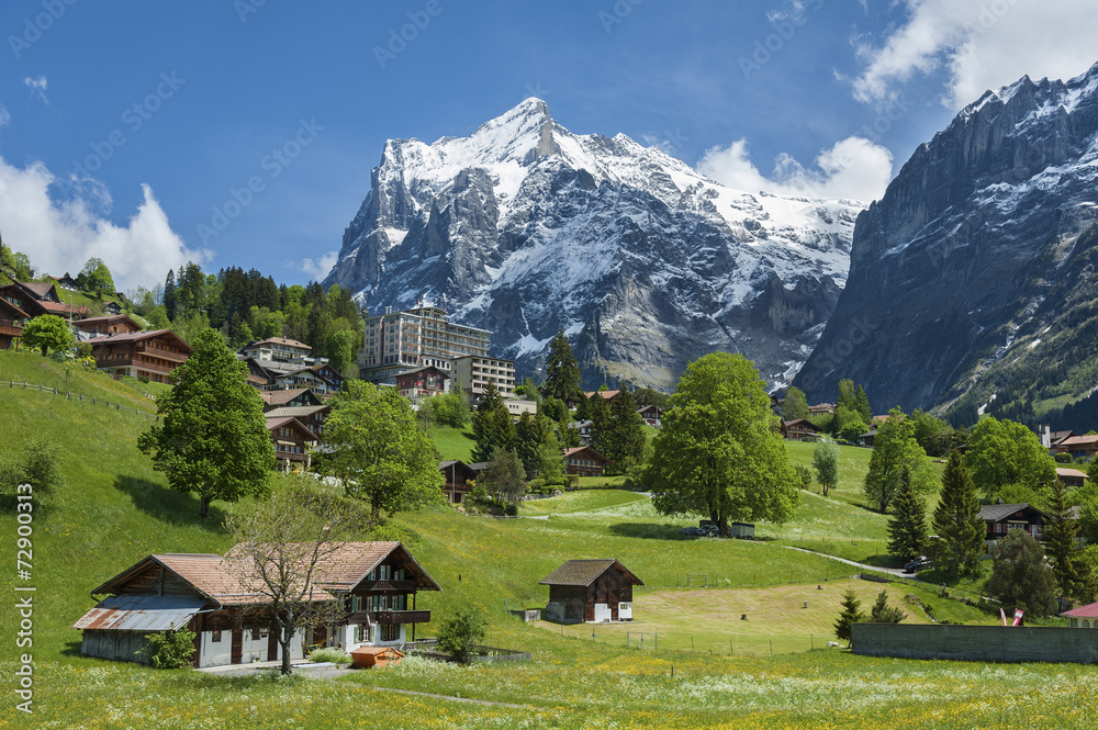 Grindelwald Village in Berner Oberland, Switzerland