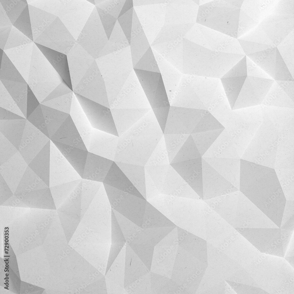 Fototapeta premium Abstrakcjonistyczny biały trójboka 3D geometryczny papierowy tło