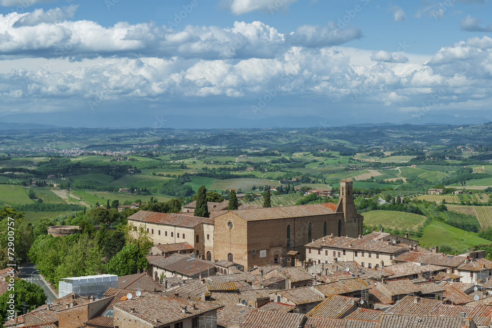 Panorama of San Gimignano, Tuscany, Italy