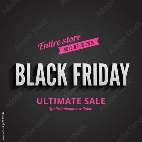 Black Friday Typography Advertising Poster design