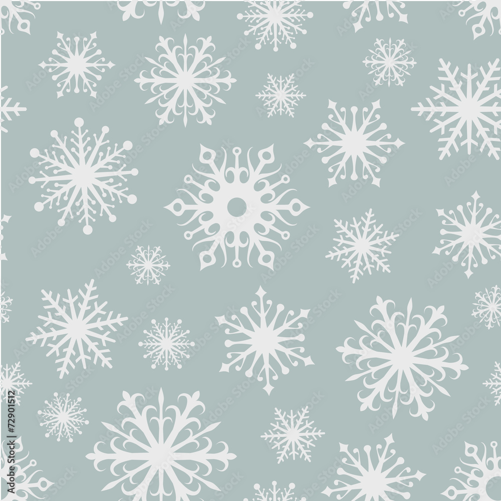Seamless snowflakes background.