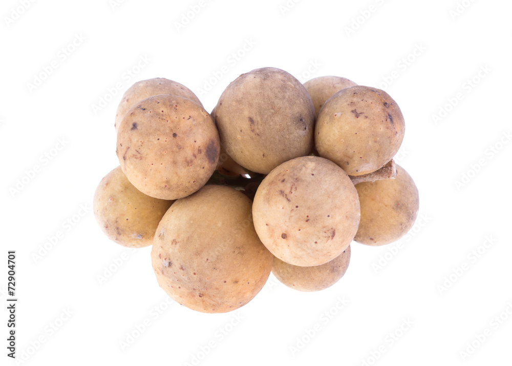 longkong tropical fruit isolated on white background longkong tropical fruit isolated on white background